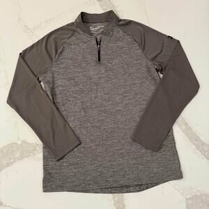 Under Armour Tech 2.0 Quarter Zip Long Sleeve Athletic Top Men’s Small Brown Gym